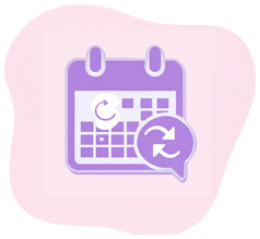 Illustration of continuing visits and calendar