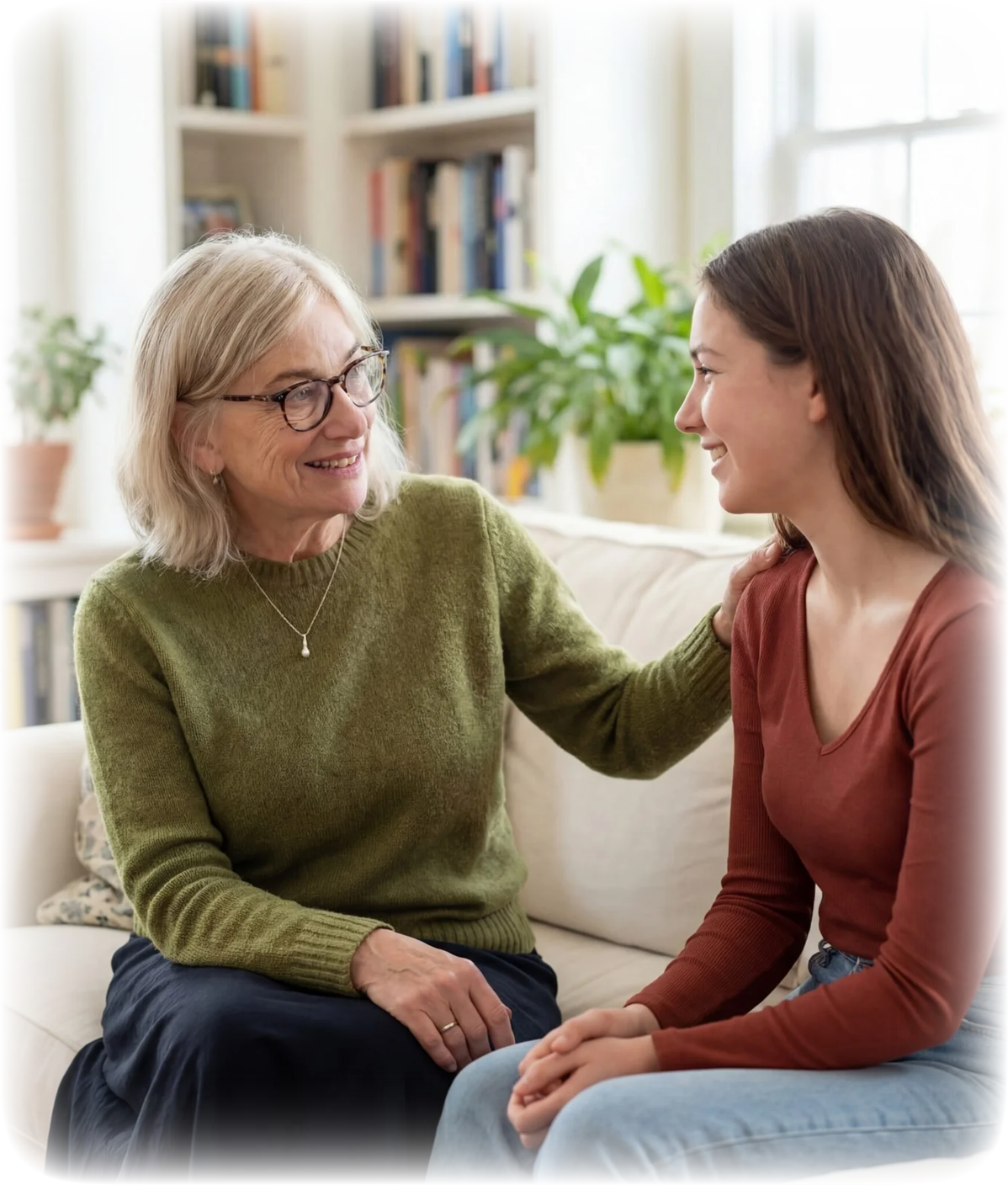 Dr. Lefkothea Karaviti pediatric endocrinologist providing supportive care to a teenage patient during a visit